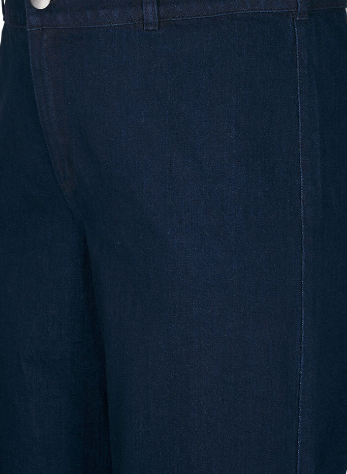 H&oslash;jtaljede jeans med vidde, Bl&aring;, Packshot image number 2