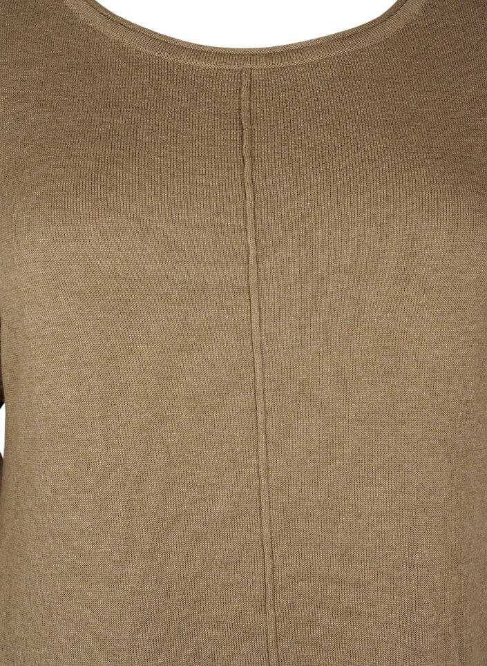 Strikkjole i bomulds-viskosemix, Grøn, Packshot image number 2