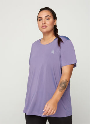 Kortærmet trænings t-shirt, Purple As Sample, Model image number 0