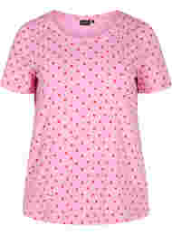 Prikket t-shirt i bomuld, Prism Pink W. Dot