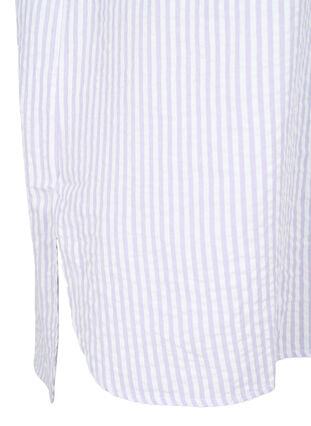 Stribet skjorte med brystlommer, White/LavenderStripe, Packshot image number 2