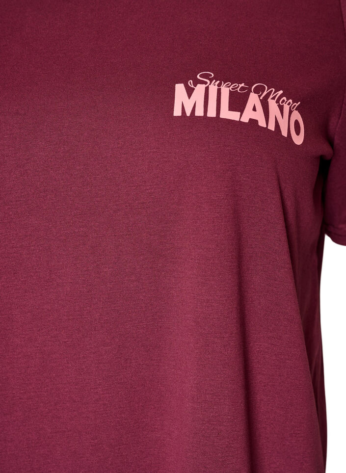 T-shirt med motiv, R&oslash;d, Packshot image number 2