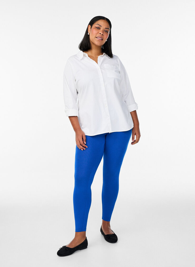 Basis leggings i viskose, Bl&aring;, Model image number 1