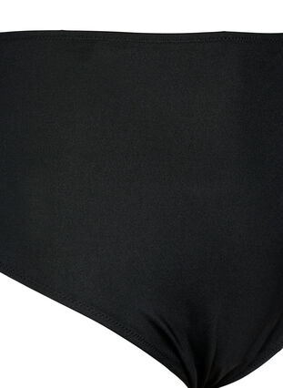 Ensfarvet bikiniunderdel med regulær talje, Black, Packshot image number 2
