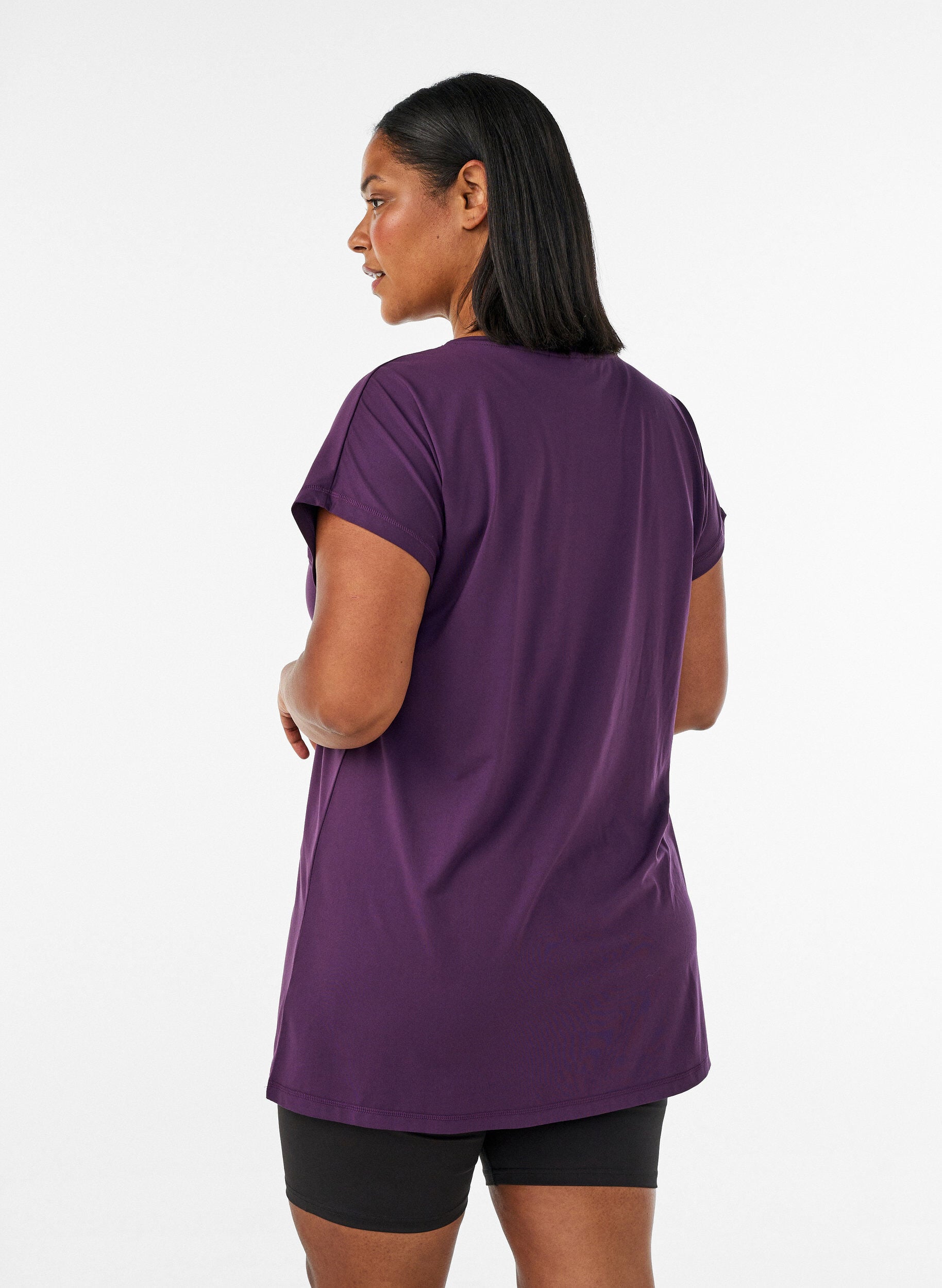 ZizziLang tr&aelig;nings t-shirt, Lilla, Model image number 2