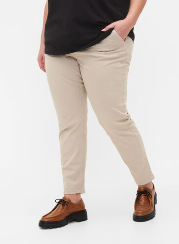 Chinos i bomuld, Oxford Tan, Model image number 2
