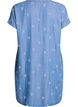 Kjole i lyocell med denimlook og broderede blomster, Bl&aring;, Packshot image number 1