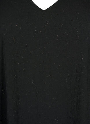 FLASH - Langærmet kjole med glitter, Black w. Silver , Packshot image number 2