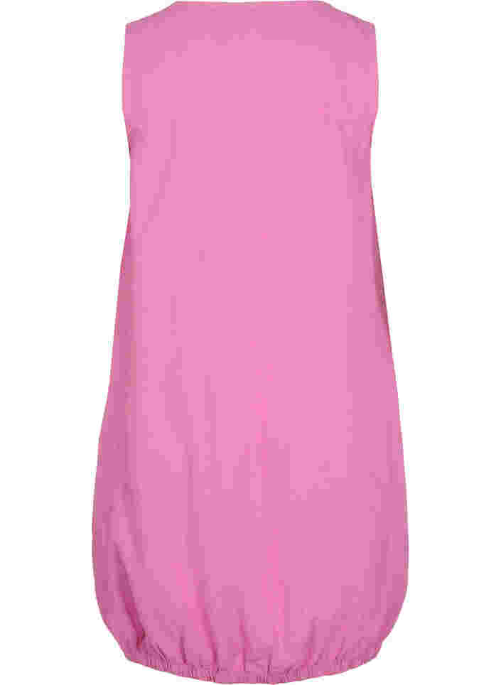 Ærmeløs kjole i bomuld, Cyclamen, Packshot image number 1