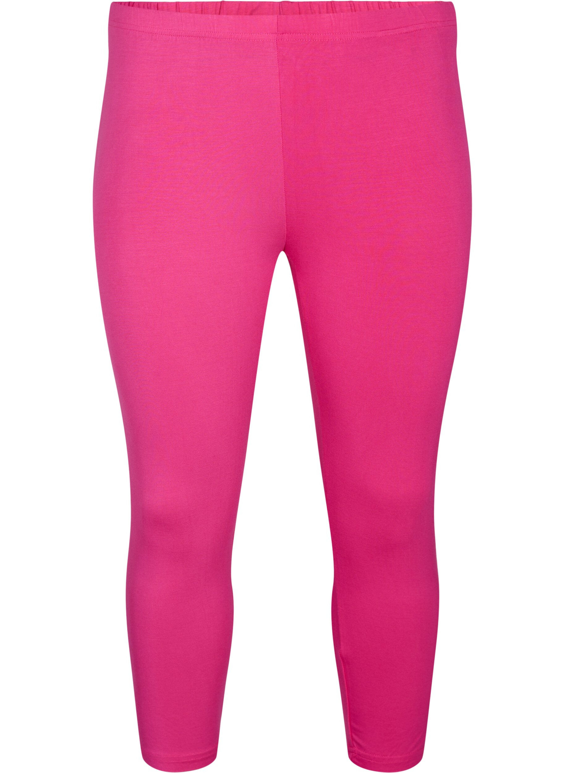 Zizzi Basis 3/4 leggings i viskose, Lyser&oslash;d, Packshot image number 0