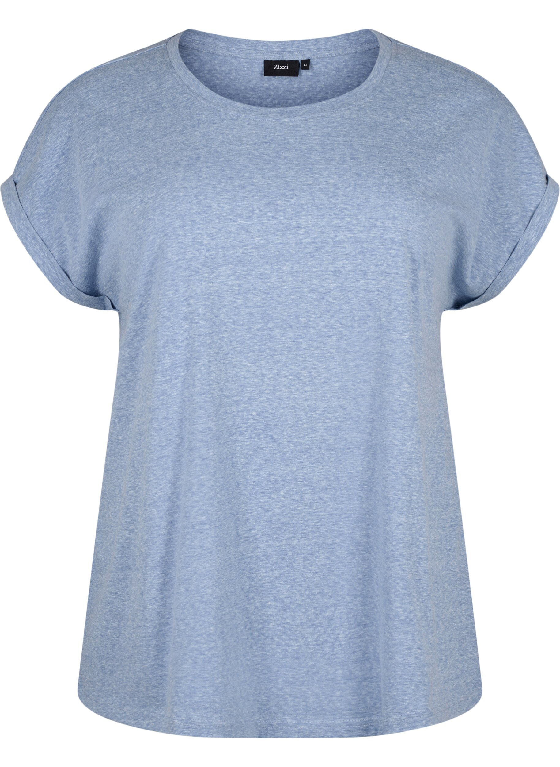 ZizziMeleret t-shirt med korte &aelig;rmer, Bl&aring;, Packshot image number 0