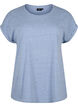 Meleret t-shirt med korte &aelig;rmer, Bl&aring;, Packshot image number 0