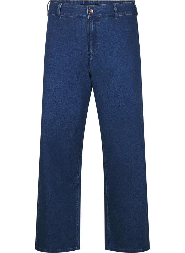 Jeans med vide ben, Bl&aring;, Packshot image number 0