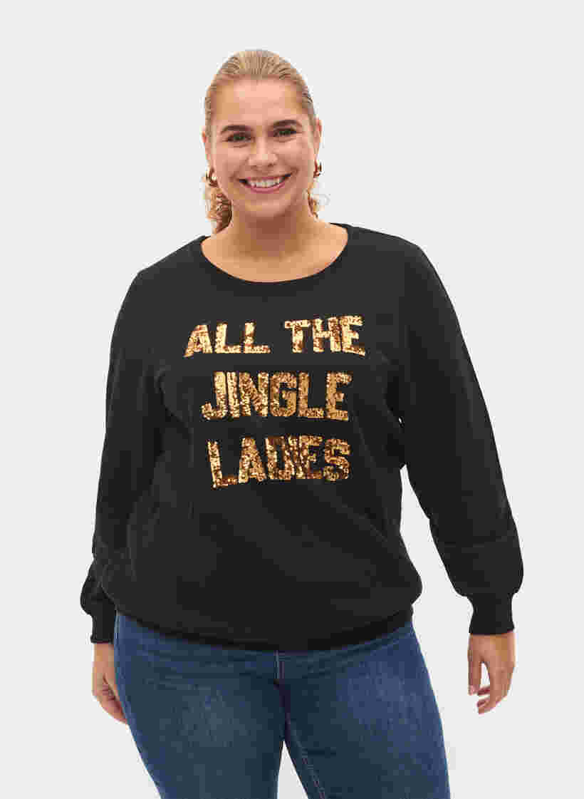 Jule sweatshirt, Black Jingle, Model image number 0