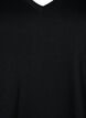 Kort&aelig;rmet basis t-shirt med v-hals, Sort, Packshot image number 2