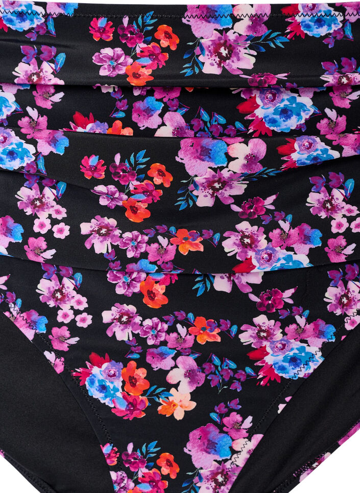 H&oslash;jtaljet bikinitrusse med m&oslash;nster, Lilla, Packshot image number 2