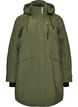 Vandafvisende parka med h&aelig;tte og funktionelle detaljer, Gr&oslash;n, Packshot image number 0