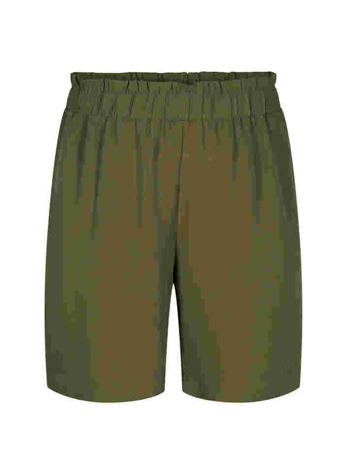 Løse shorts i viskose, Ivy Green, Packshot image number 0