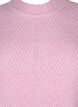 Striktrøje med diagonalt ribmønster og lange ærmer, Corsage Mel., Packshot image number 2