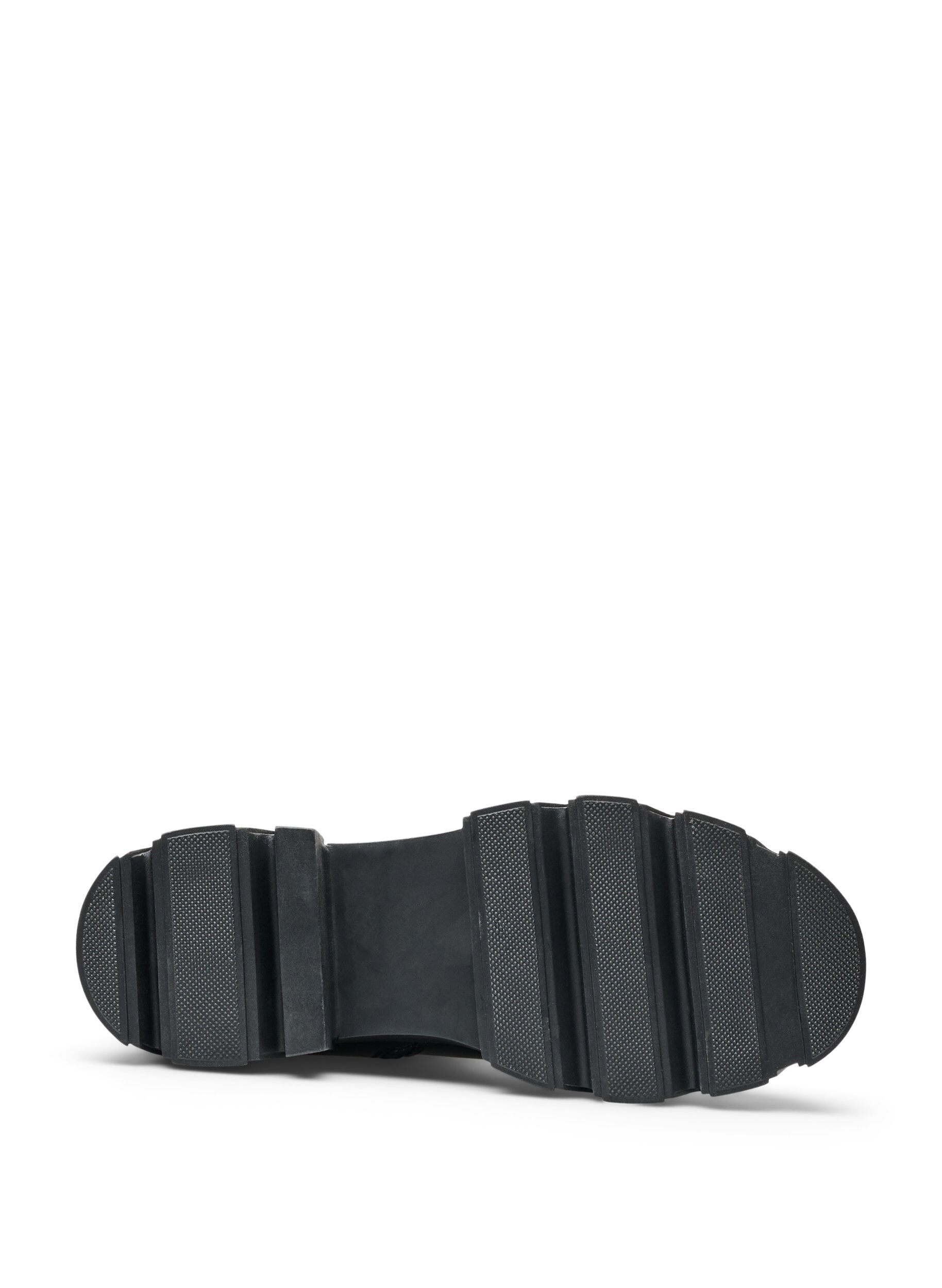 ZizziChelsea-st&oslash;vle med chunky s&aring;l og ribpaneler, Sort, Packshot image number 5