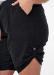 L&oslash;se shorts i bomuld med lommer, Sort, Model image number 3