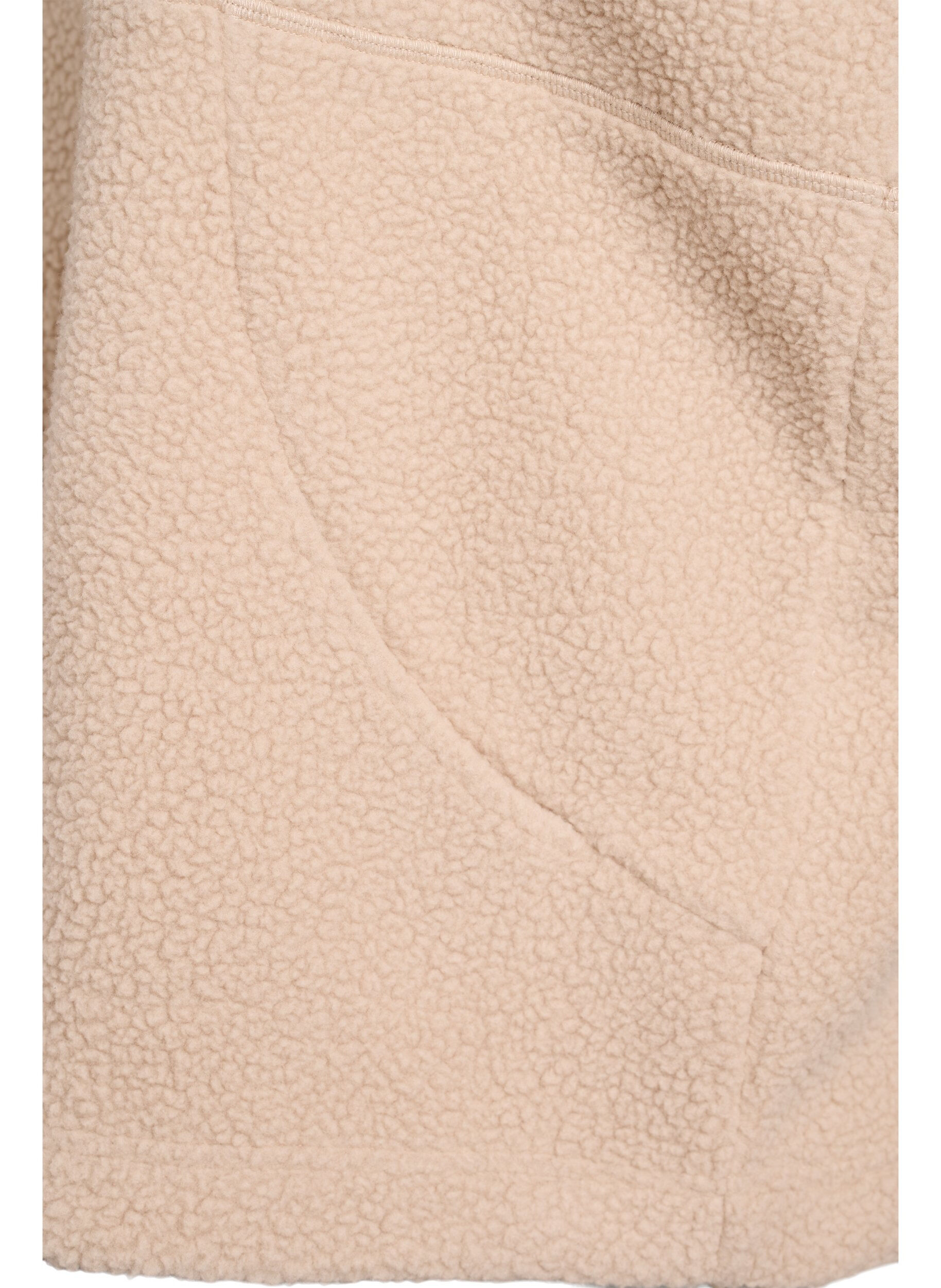Zizzi Teddyvest med lommer, Beige, Packshot image number 3