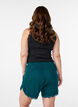 L&oslash;se natshorts med ribstruktur og blondekant, Gr&oslash;n, Model image number 2