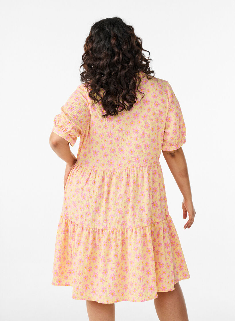 Kort kjole med A-facon, Gul, Model image number 2