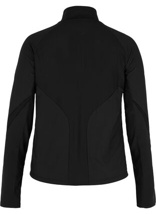 Træningsjakke med mesh , Black, Packshot image number 1