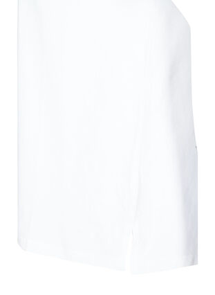 Bomulds t-shirt med nitter, Bright White, Packshot image number 3