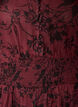 Maxikjole med blomsterprint og smock, M&oslash;rk Bordeaux, Packshot image number 2