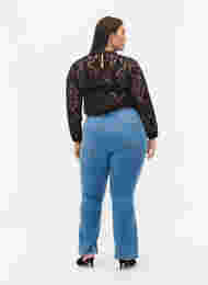 Ellen bootcut jeans med høj talje, Light blue, Model