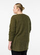 Lang&aelig;rmet bluse med struktur, Gr&oslash;n, Model image number 2
