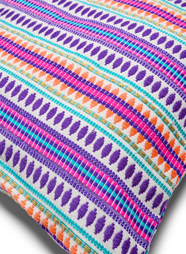 Pudebetræk med farverigt mønster, Purple Comb, Packshot image number 1