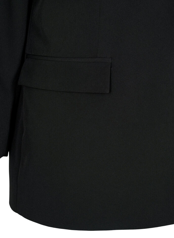 Klassisk blazer med knaplukning, Sort, Packshot image number 3