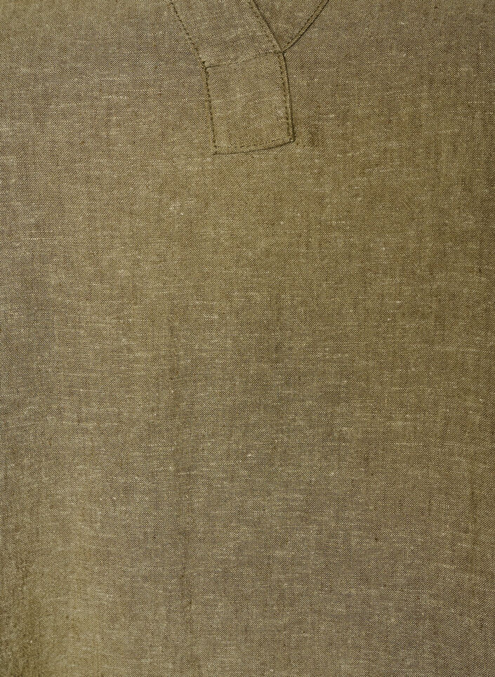 Midikjole i h&oslash;r og viskose med 1/2 &aelig;rmer, Gr&oslash;n, Packshot image number 2