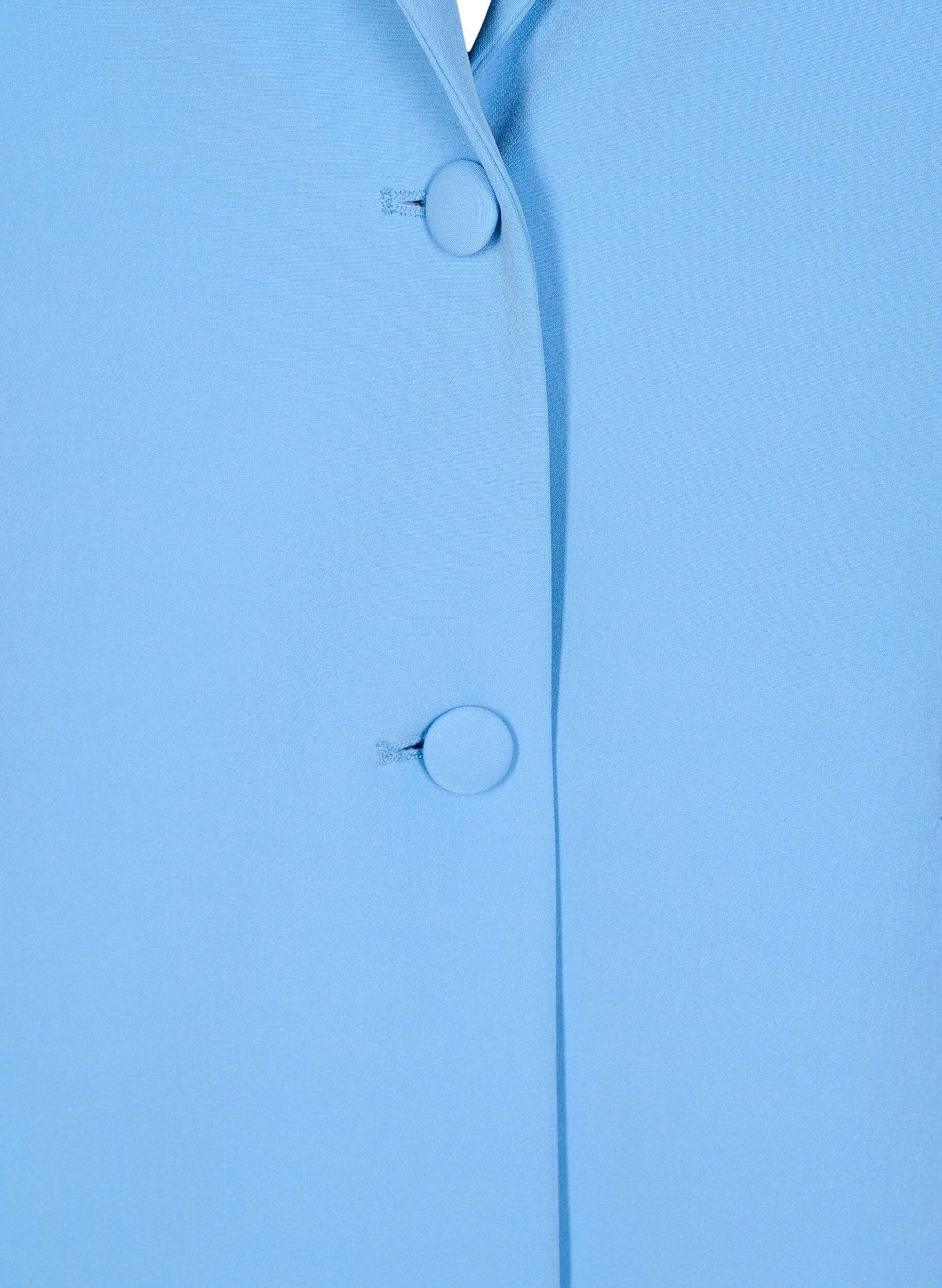 Zizzi Klassisk blazer med knaplukning, Bl&aring;, Packshot image number 2