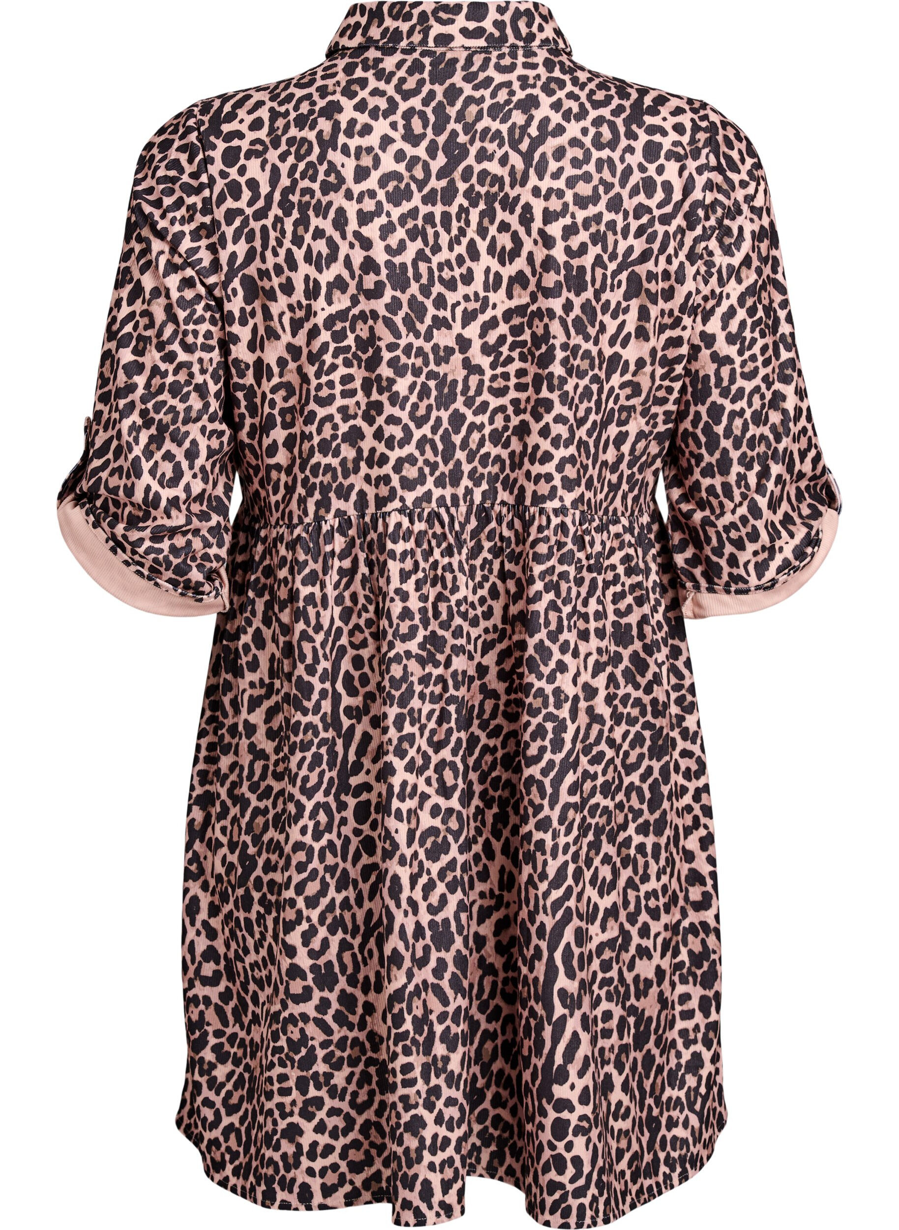 Zizzi Fl&oslash;jlskjole med leopardprint, Brun, Packshot image number 1