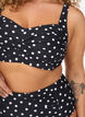 Bikini overdel med vattering og print, Sort, Model image number 2