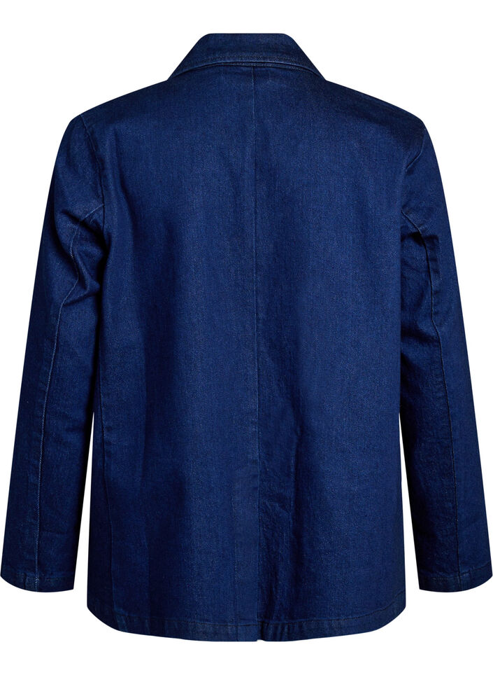 Denim blazer med lommer, Bl&aring;, Packshot image number 1