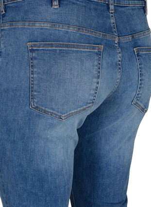 Sanna jeans med super slim fit og knaplukning, Blue denim, Packshot image number 3