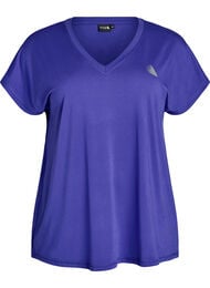 L&oslash;s tr&aelig;nings t-shirt med v-hals, Lilla