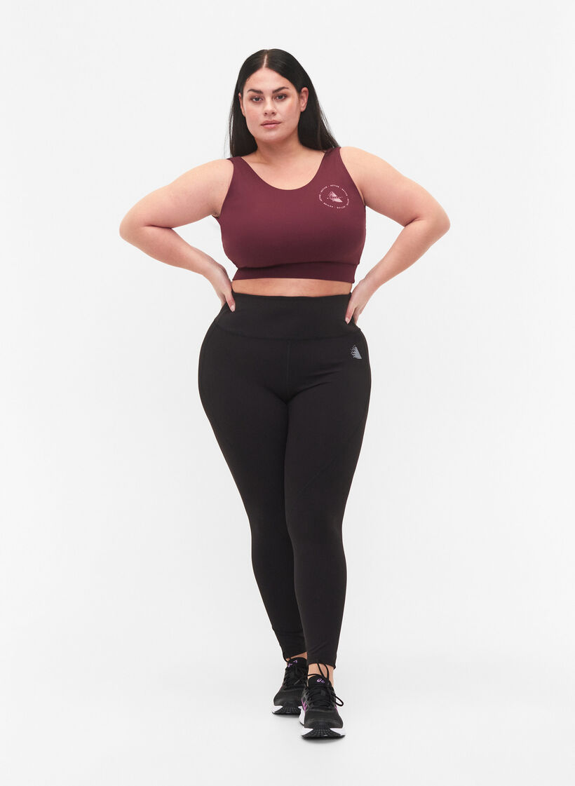 CORE, MID SUPPORT SPORTS BRA - Sports bh med v-ryg, Fig, Model image number 2