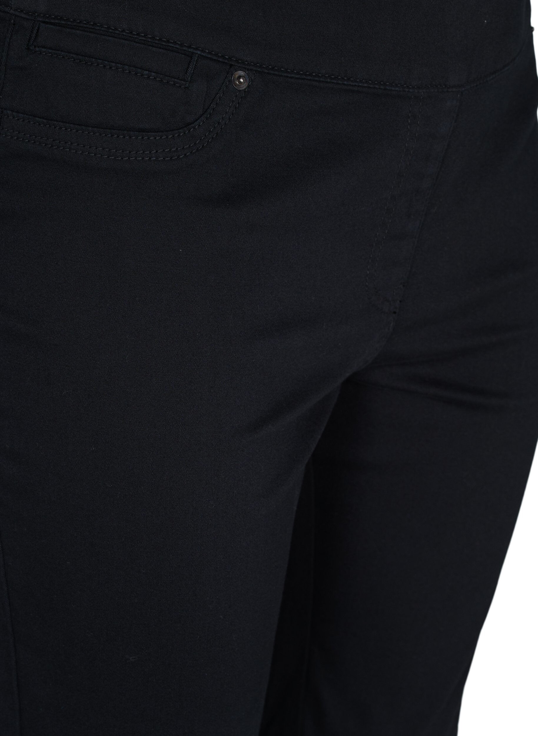 Zizzi T&aelig;tsiddende shorts med baglommer, Black, Packshot image number 2