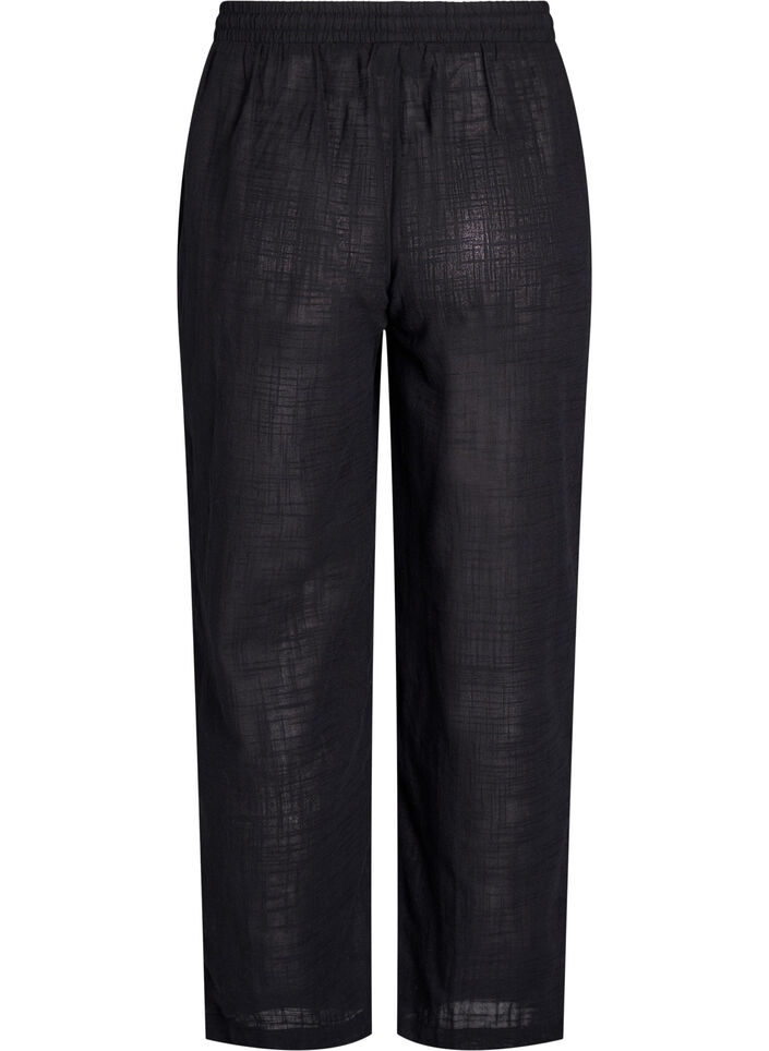 FLASH - Straight fit bukser med høj talje, Sort, Packshot image number 1