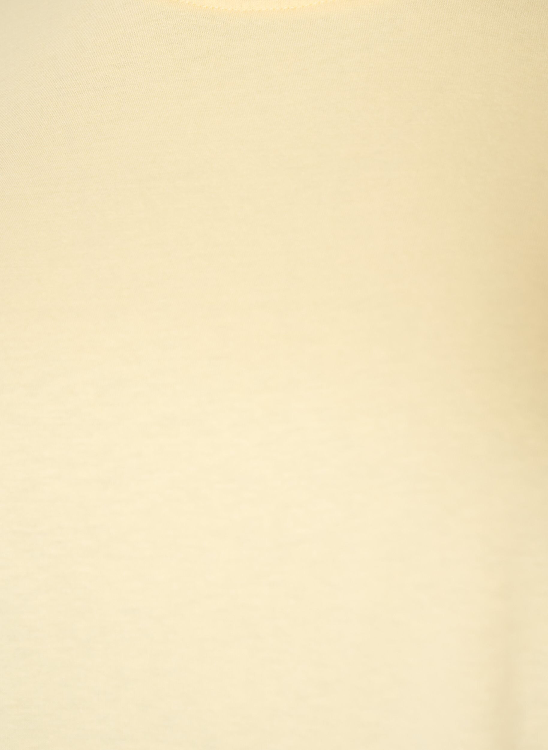 ZizziT-shirt med asymmetrisk blondekant, Gul, Packshot image number 2