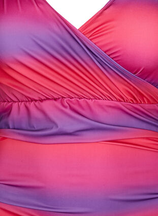 Printet badedragt med blød vattering, Pink Comb, Packshot image number 2