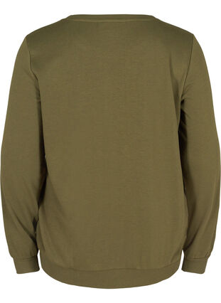 Sweatshirt med tekstprint , Ivy G w. Black AOP, Packshot image number 1
