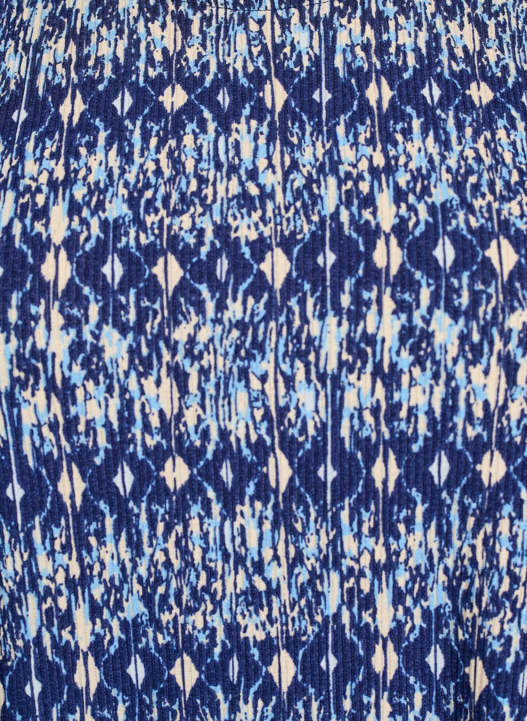 Zizzi M&oslash;nstret bluse med korte &aelig;rmer, Bl&aring;, Packshot image number 2