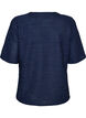 Bluse med struktur og glimmer, Bl&aring;, Packshot image number 1